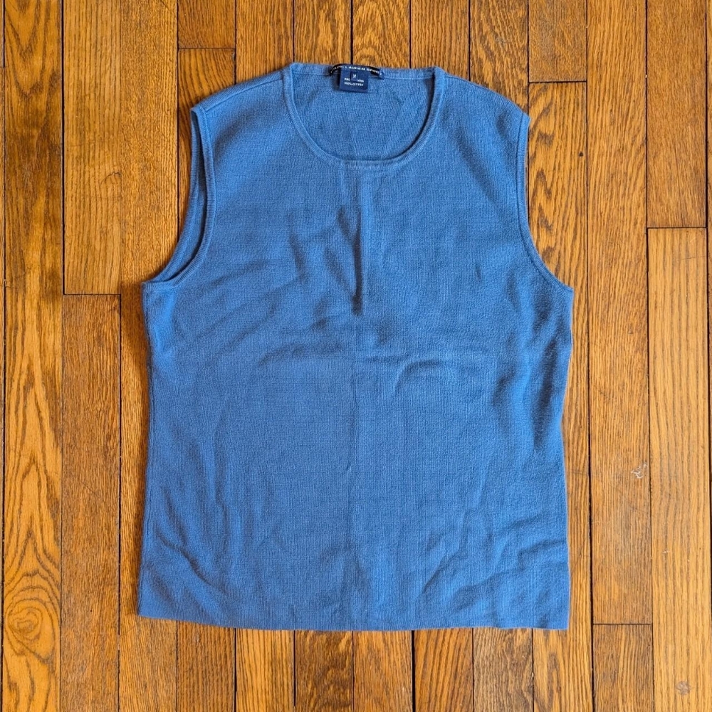 Vintage 00's Ralph Lauren Sport Blue Knit Sleeveless Crewneck Sweater Vest